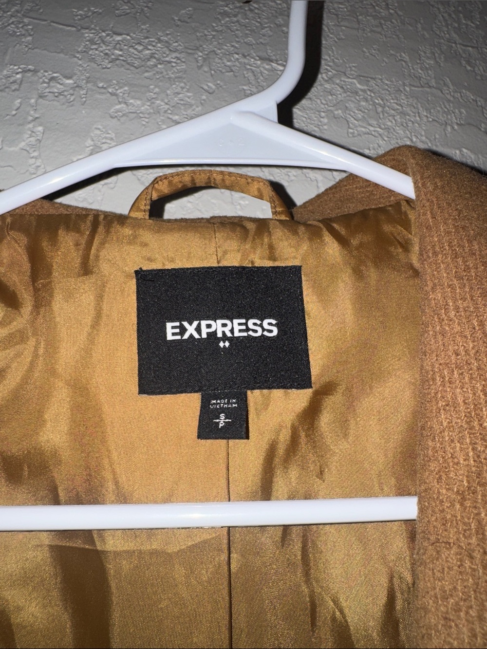 Express Women's Camel Wrap Coat - Picture 7 of 12